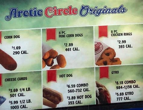 Arctic Circle | Menu | Prices | SLC menu