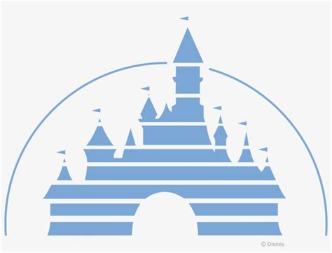 an image of a castle in the middle of a circle with blue and white stripes