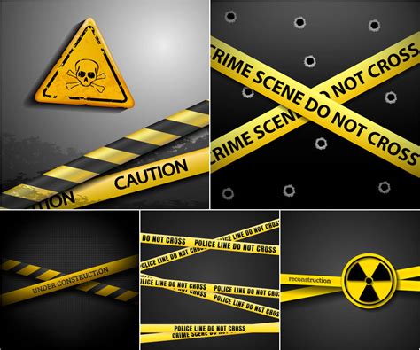 Yellow crime scene tape vector – free download, Clipart Graphics ( .ai ...