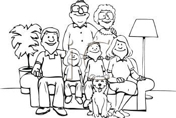 41+ Of A Family Posed F... Family Clipart Black And White | ClipartLook