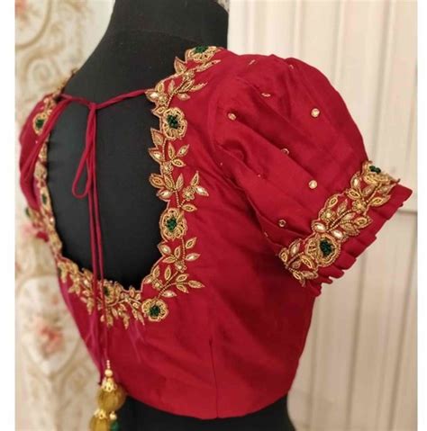 Stunning Aari Work Blouse Designs 2020 For Silk Sarees!