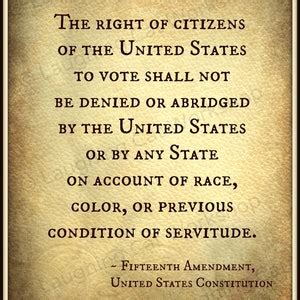 15th Amendment United States Constitution Art Print Attorney Lawyer Art ...