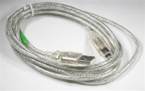 USB 2.0 Cable A B Silver 6FT