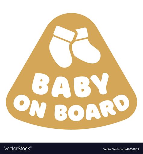 Badge baby on board Royalty Free Vector Image - VectorStock