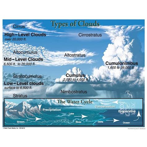 Cloud Types Learning Chart | Earth science, Science and nature, Earth and space science