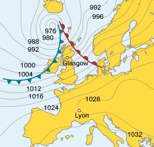 Synoptic chart - Weather systems - National 4 Geography Revision - BBC Bitesize