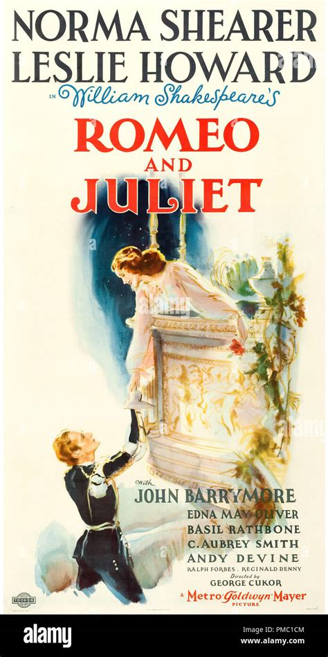 Norma Shearer, Leslie Howard, Romeo and Juliet (MGM, 1936). Poster File Reference # 33595 366THA ...