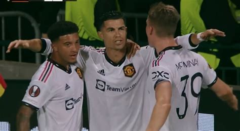 Video: Ronaldo scores first goal of the season to double Man United's lead