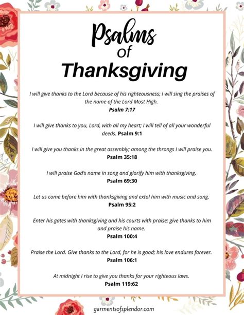 11 Powerful Psalms of Thanksgiving to Pray Each Day