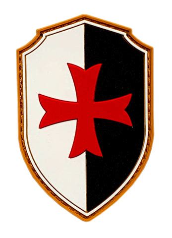 Knights Templar Cross Shield Crusader Tactical Patch [PVC Rubber - KT1 – MILTACUSA