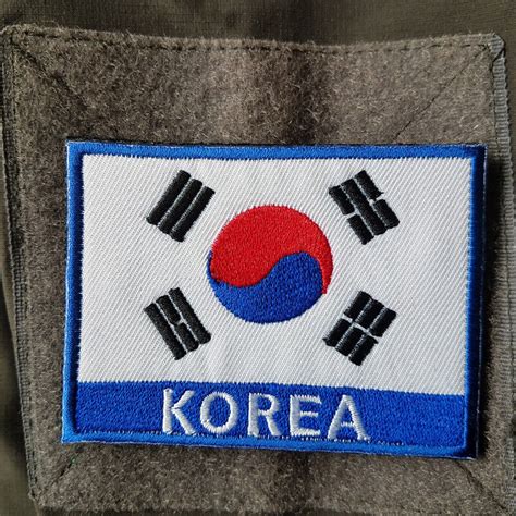 SOUTH KOREA FLAG HOOK PATCH KOREAN REPUBLIC SEOUL TAEGEUKGI EMBRIDERED BADGE | eBay