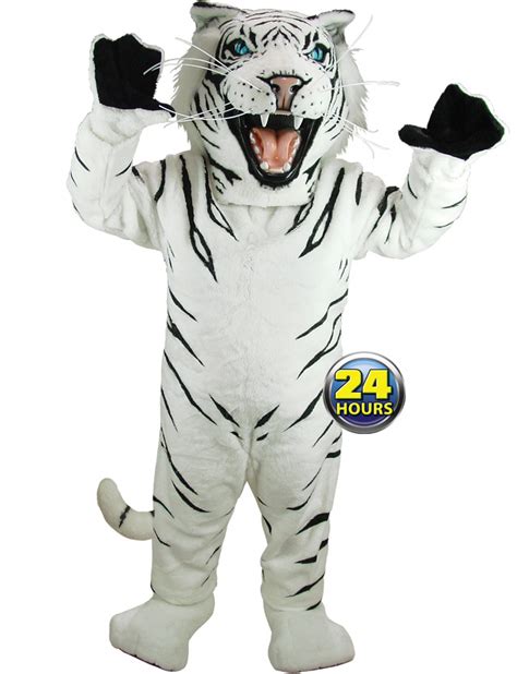 White Tiger Mascot Uniform - Available for Quick Ship