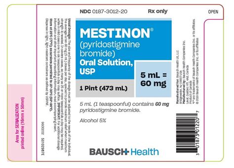 Mestinon - FDA prescribing information, side effects and uses