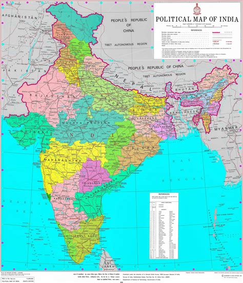 India Political Map Hd