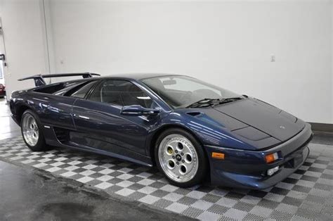 1991 LAMBORGHINI DIABLO BLUE METALLIC WITH BLUE REAR WING ONLY 23000 MILES - Classic Lamborghini ...