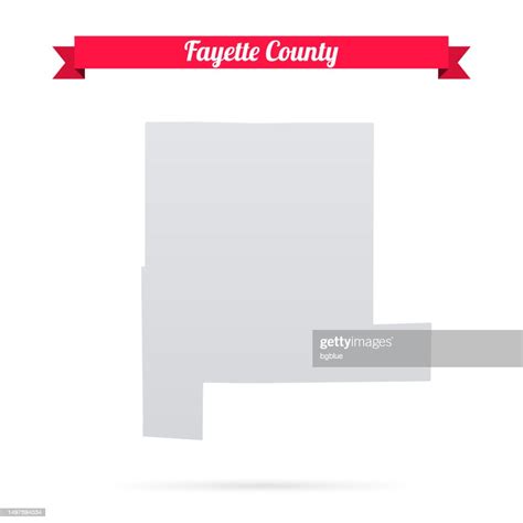 Fayette County Illinois Map On White Background With Red Banner High-Res Vector Graphic - Getty ...