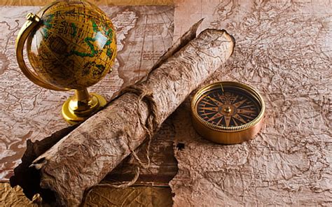 HD wallpaper: brown map with compass illustration, old map, ropes, antique | Wallpaper Flare