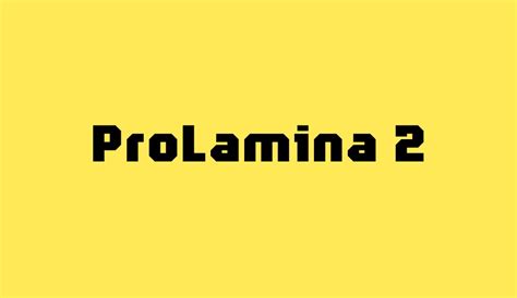 ProLamina 2 free font