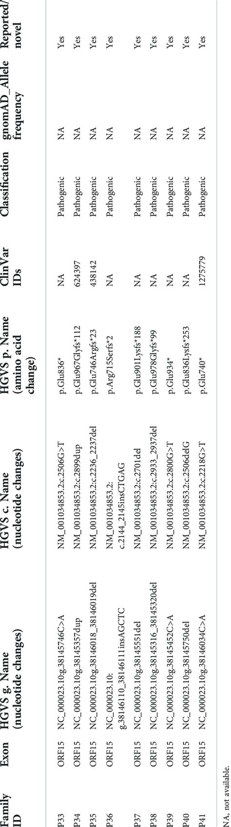 Continued) Genetic Diagnosis of 41 Chinese XLRP families caused by RPGR... | Download Scientific ...