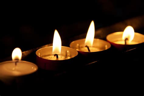 Burning Candles In The Dark Free Stock Photo - Public Domain Pictures