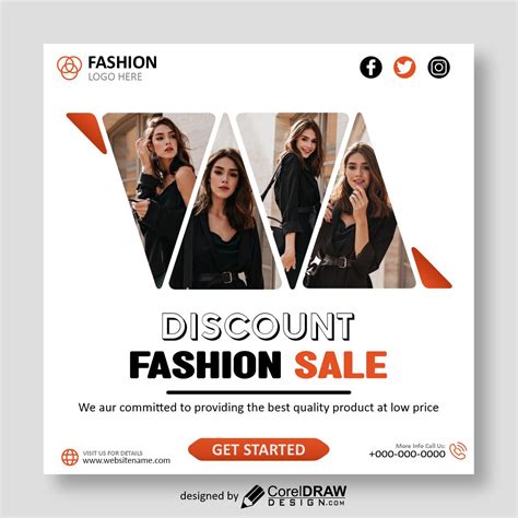 Download Discount fashion sale poster vector design for free ...