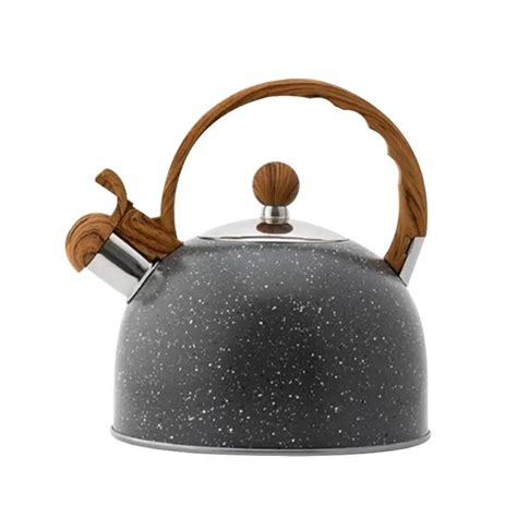 2.5L Whistle Kettle For Gas Stove With Wood Grain Handle Whistling Tea ...