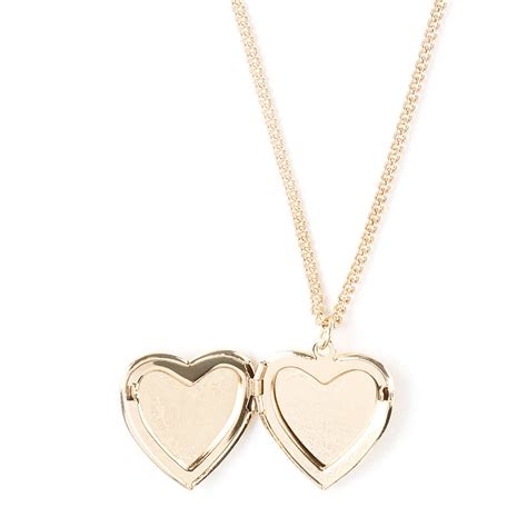 Floral Heart Shaped Locket Pendant Necklace | Claire's US