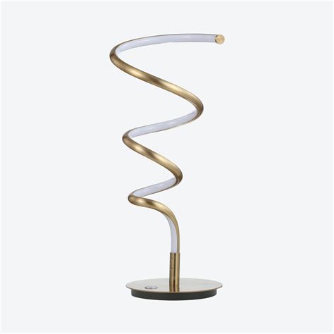 Scribble Modern Dimmable Integrated LED Table Lamp - Gold - Metal by JONATHAN Y - Fy