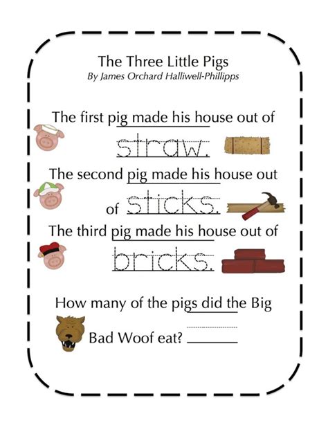 Printable Three Little Pigs Worksheets | Activity Shelter