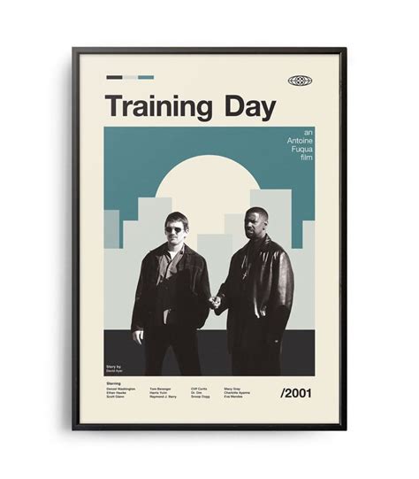 Mid-century modern Training Day movie poster - Weekend Poster