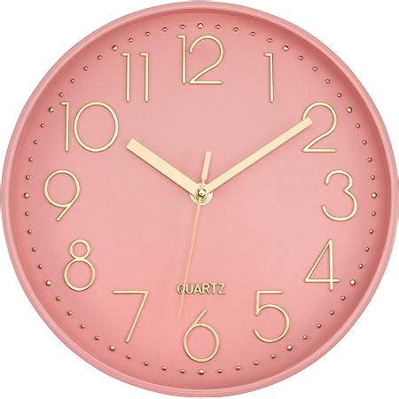 Amazon.com: Rysunle 12 Inch Modern Wall Clock, Silent Non-Ticking Battery Operated Quartz ...