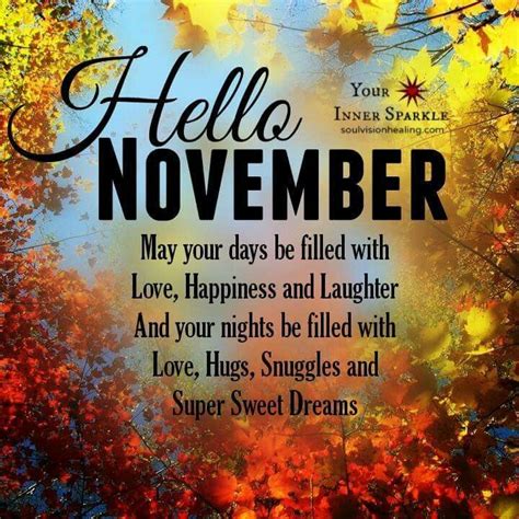 Hello November | Sweet november quotes, Hello november, November quotes