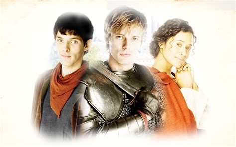 Merlin, Gwen and Arthur - Merlin on BBC Wallpaper (17059270) - Fanpop