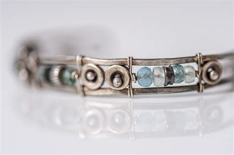 Aquamarine Cuff Bracelet Inspired by the Sea – Jewelry Making Journal