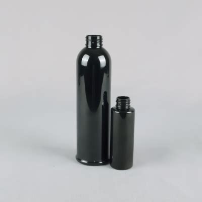 Black plastic bottles From CJK Packaging. 60ml & 250ml