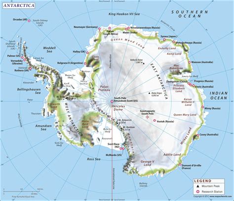 Antarctica Wall Map by Maps of World - MapSales