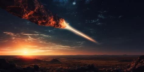 Premium AI Image | Meteor Phenomenon Fireball in the Sky