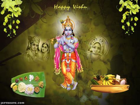 Happy Vishu Lord Krishna Blessings On You - JattDiSite.com