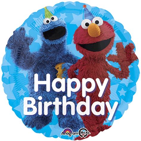 Elmo Sesame Street Happy Birthday Foil / Mylar Balloon 18" ( Each ) - Walmart.com