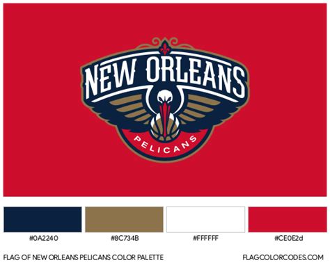 New Orleans Pelicans flag color codes