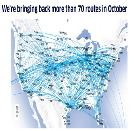 United Airlines Domestic Route Map