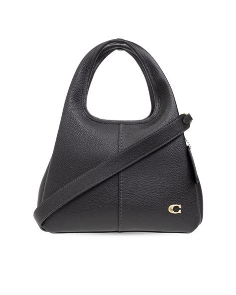 COACH Lana Leather Shoulder Bag in Black | Lyst