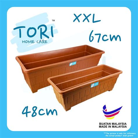 TORI HOME 67cm 48cm Big Flower Pot XXL Rectangle | Large Flower Pot ...