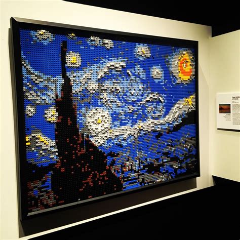 Vincent van LEGOgh's Starry Night. Lego exhibit by Nathan Saway at OMSI ...