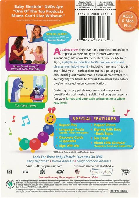 Baby Einstein My First Signs See and Sign with Baby DVD | eBay