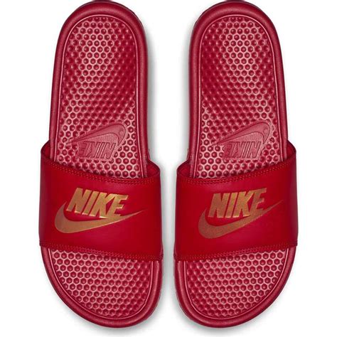 Nike Sb Benassi Slide Red Gold Footwear Slides Sequence Surf Shop ...