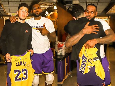 Devin Booker Officially Owns LeBron James' Last Game-Worn No. 23 Lakers Jersey - Fadeaway World