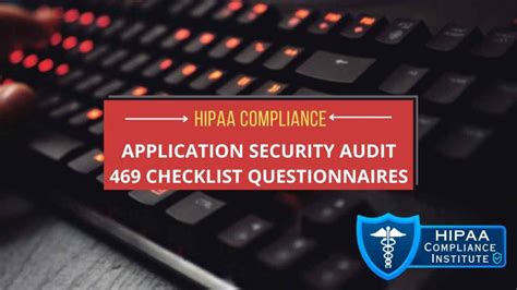 HIPAA Application Security Audit Checklist | HIPAA Compliance Institute