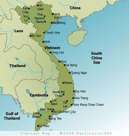 Vietnam War Map Cities