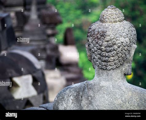 Buddha Statue at Borobudur in Indonesia Stock Photo - Alamy